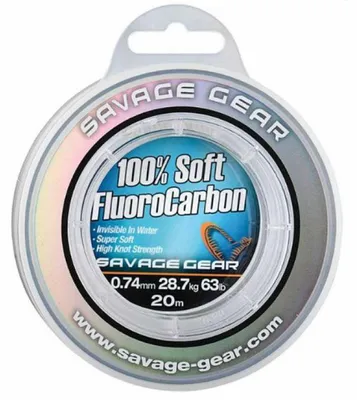 Zdjęcie produktu dla Savage Gear, żyłka gumowa, fluoro węglowa, 35 metrów, 0,49 mm, wytrzymałość 15,2 kg