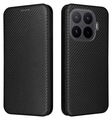 Produktbild von Handyhülle Kunstleder für Xiaomi 17T Carbon Schutz Flip Cover Case Schwarz