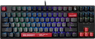 Produktbild von A4tech Bloody S87 Red Switch, USB, schwarz/rot - DE