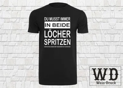 Produktbild von Coole Shirts mit Sprüchen Lustig Sarkasmus Geschenke Ideen Fun T-Shirt Wessdruck Schwarz Weiß XXL