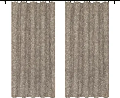Produktbild von Fertige Vorhänge mit Kräuselband 140x260 cm 2 Stücke Braun Fertige Vorhänge blickdichte Gardinen für Wohnzimmer