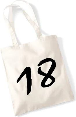 Produktbild von Huuraa Jutebeutel 18 Geburtstag 10 Liter Natural Baumwolle Tasche Geschenkidee