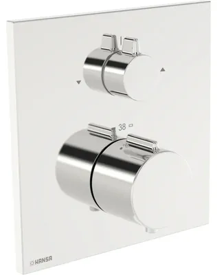 Obrázok produktu pre Montážna sada Hansa pre dva vývody HANSAEASYTHERM 8114, hranatá rozeta, chróm, 1 ks.