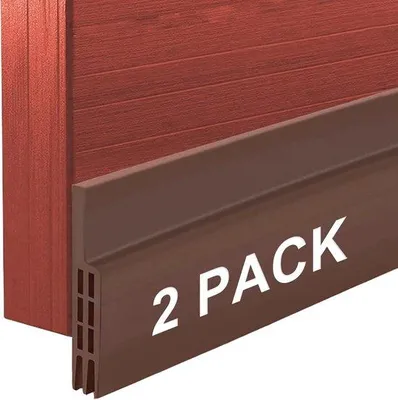 Produktbild von Famanu Türdichtungsstreifen – Selbstklebende Dichtungsleiste für Schallisolierung und Energieeinsparung – Braun – 5,1 cm x 99 cm