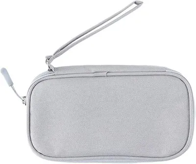 Produktbild von PolkaHome® Reiseorganizer Kabeltas Elektronik Organizer Techniktasche mit Reißverschluss und Tragegriff - Grau