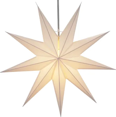 Productafbeelding van Papieren ster verlicht - Opvouwbaar - 60 cm - Kerstdecoratie - Lichtgevende ster