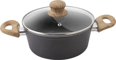Obrázek produktu pro LAMART LT1245 Kastrol Ø 18 cm, objem 1,6 l, barva černá, výška 8,5 cm, materiál hliník, vnitřní nepřilnavý povrch