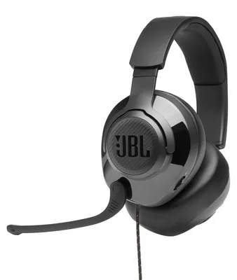 Produktbild von JBL Quantum 200 Over-Ear-Gaming-Kopfhörer, kabelgebunden, Größe L, Schwarz