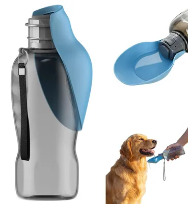 2-in-1 Hundetrinkflasche 800 ml, BPA-frei, auslaufsicher
