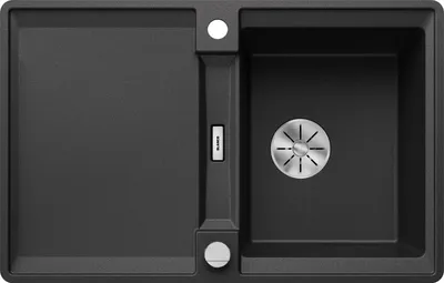Produktbild von BLANCO ADIRA 45 S-F Einbauspüle SILGRANIT anthrazit ab 45 cm mit Ablauffernbedienung, mit Zubehör - inkl.