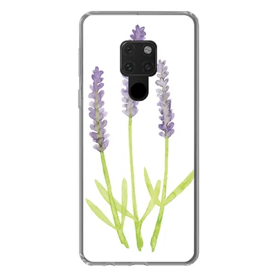 Produktbild von MuchoWow® Handyhülle Schutzhülle Hülle für Huawei P40 Lite Lavendel - Aquarell - Pflanzen Silikon Softcase Handy Hülle - Handy