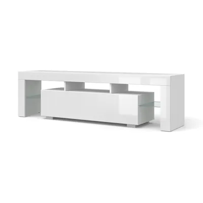 Productafbeelding van TV-kast 160 cm, WIT (corpus), WIT (deurtjes)