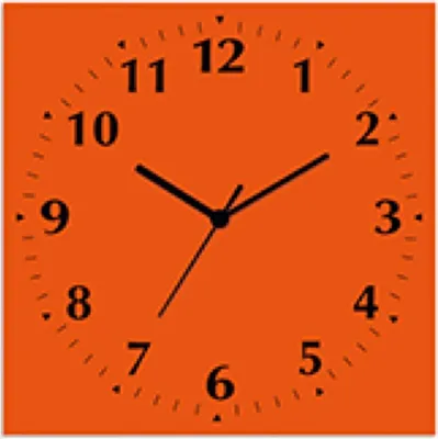 Produktbild von ARTland Wanduhr auf Alu Funkuhr - schwarzer Zeiger Trendfarbe Flame Größe: 30x30 cm