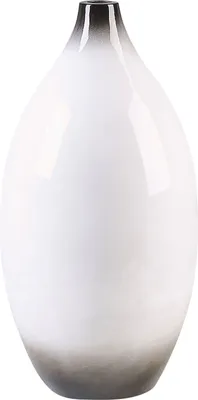 Zdjęcie produktu dla BELIANI Wazon dekoracyjny biało-czarny z terakoty 46 cm nowoczesny