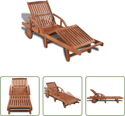 Produktbild von The Living Store Sonnenliege Massivholz Akazie