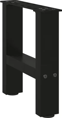 Obrázok produktu pre Nohy konferenčného stolíka, čierne, 2 ks, 30 x (30-31) cm, oceľové
