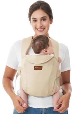 Produktbild von Momcozy Babytrage Neugeborene ab Geburt | Ergonomische Tragehilfe mit Nackenstütze | Leicht & sicher (3-11 kg), Khaki