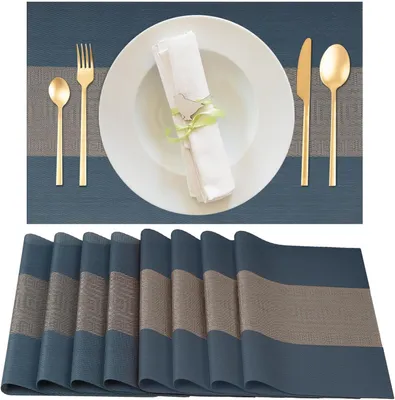 Produktbild von 8-teilige Tischsets, abwasbar, PVC, 45x30 cm, rutschfest für die Küche