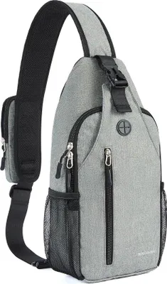 Produktbild von Famanu Sling Bag für Herren und Damen - Multifunktionale Umhängetasche in Grau