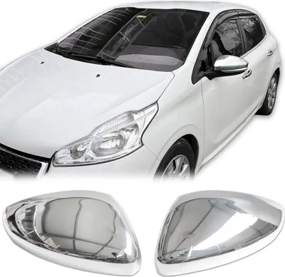 Zdjęcie produktu dla Chromowane nakładki lusterek ze stali nierdzewnej do Peugeot 208 I | BJ 2012-2019