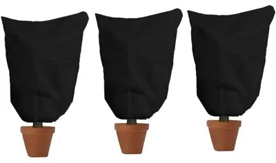 Productafbeelding van Winterbescherming voor planten, 3 stuks, 80x100 cm, zwart