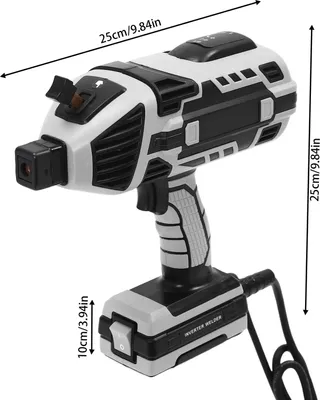 Produktbild von Tragbares Lichtbogenschweißgerät - MMA Elektrodenschweißgerät IGBT-Inverter - 220V - 20–120A - Für 2,5–3,2 mm Elektroden - EU-Stecker - Leistung 4,6 kW - Grau