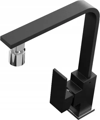 Immagine prodotto di Granitan | NOOK - Rubinetto da cucina - Orientabile a 360° - 2 tipi di getto - Nero - Ottone - Carica in Vetroceramica