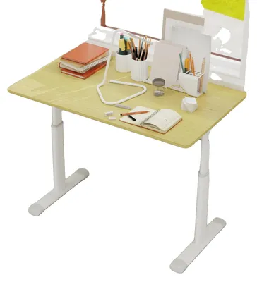 Imagen del producto de Escritorio de pie, con ajuste de altura manual, diseño compacto, de madera