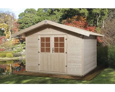 Produktbild von Gartenhaus weka Lesina mit Fußboden 344 x 370 cm natur