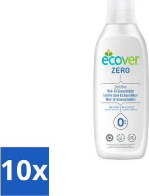 Produktbild von Ecover – Flüssigwaschmittel – Wolle und Feinwäsche – 1 Liter - Vorteilspack - 10 Stücke