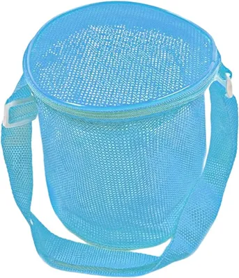 Produktbild von Anpassbarer Spielzeugaufbewahrungsbeutel aus Netzgewebe mit Tragegurt, wasserdicht, tragbar, ideal für Strand und Reisen