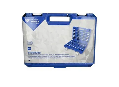Obrázek produktu pro BRILLIANT TOOLS Sada nástrčných hlavic 1/2" 30 ks. Šestihranný profil - BT022030