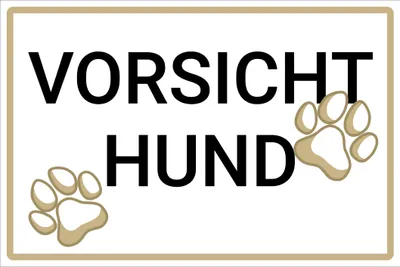 Produktbild von Vorsicht Hund Schild 200x300mm wetterfestes Schild Achtung Hundeschild