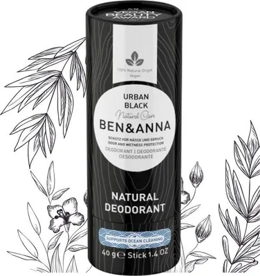 Produktbild von Ben & Anna Urban Black, Unisex, Deodorant, Deostift, Stab, 40 g, CEDAR, Kräuter