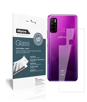 Produktbild von 2x Schutzfolie für Infinix Hot 9 Rückseite - Anti-Shock 9H Folie dipos Glass Kunststoffglas