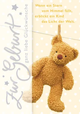 Produktbild von Geburt Baby Freudiges Ereignis Glückwunschkarte im Format 115x17cm