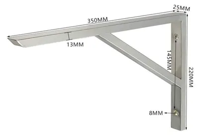 Produktbild von Regalhalter Schwerlastträger Edelstahl 2 Stück 350x220 mm
