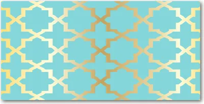 Produktbild von Tulup® Glas-Bild - 100x50 -Wandkunst - Wandbild hinter gehärtetem Sicherheitsglas  - Kunst: modern & klassisch - Arabisches Muster - Gold