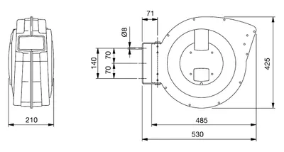 Produktbild von ELMAG Automatischer Kabelaufroller ROLL ELECTRIC MEGA 400/30