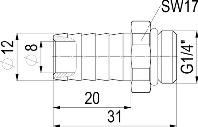 Zdjęcie produktu dla Js Sauger Zum Ablassen Eingang 1/4"