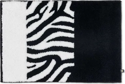 Produktbild von Rhomtuft Badteppich Zebra eckig 70 x 150 cm  Farbe  schwarz/weiss