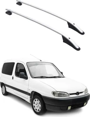 Image de Barres de toit longitudinales pour Peugeot Partner 1996-2008 Aluminium Gris