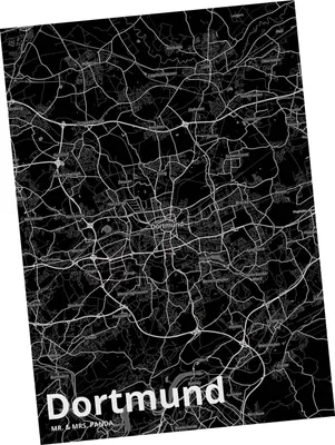Produktbild von Mr. & Mrs. Panda Postkarte Dortmund - Geschenk, Stadt, Ansichtskarten, Fotokarte, Grußkarte, Ansichtskarte, Dorf Karte Landkarte Map Stadtplan, Postkarten