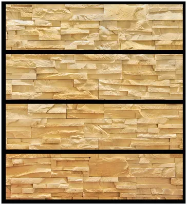 Produktbild von Wallario Möbelfolie / Aufkleber, geeignet für Ikea Malm Kommode mit 4 Schubfächern - Steinwand gelb-orange