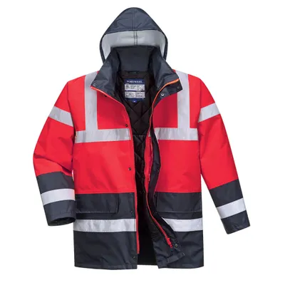 Produktbild von Portwest S466 Warnschutz Kontrast Traffic-Jacke Red/Navy Gr. M