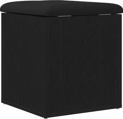 Produktbild von Sitzbank mit Stauraum Schwarz Eichen-Optik 42 x 42 x 45 cm