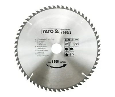 Immagine prodotto di Sega a disco Yato WIDIA 250X30Mm 60 denti 6072