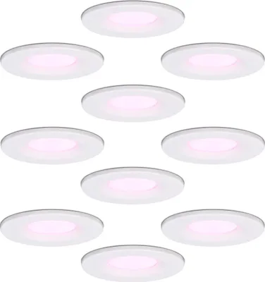 Produktbild von hoftronicsmart LED Einbaustrahler 6W 450lm RGBWW IP65 Weiß Set 10 Stück
