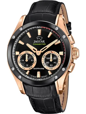 Produktbild von Jaguar Herren Multifunktion Leder Sport Elegant Uhr schwarz Connected UJ959/1