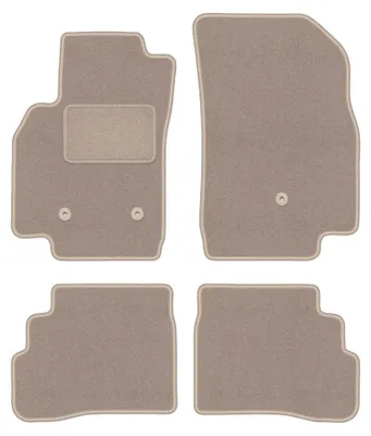 Produktbild von Velours-Fußmatten für Opel Karl 2015- (Schrägheck) – 4-tlg, Beige, passgenau – Wielganizator LUX